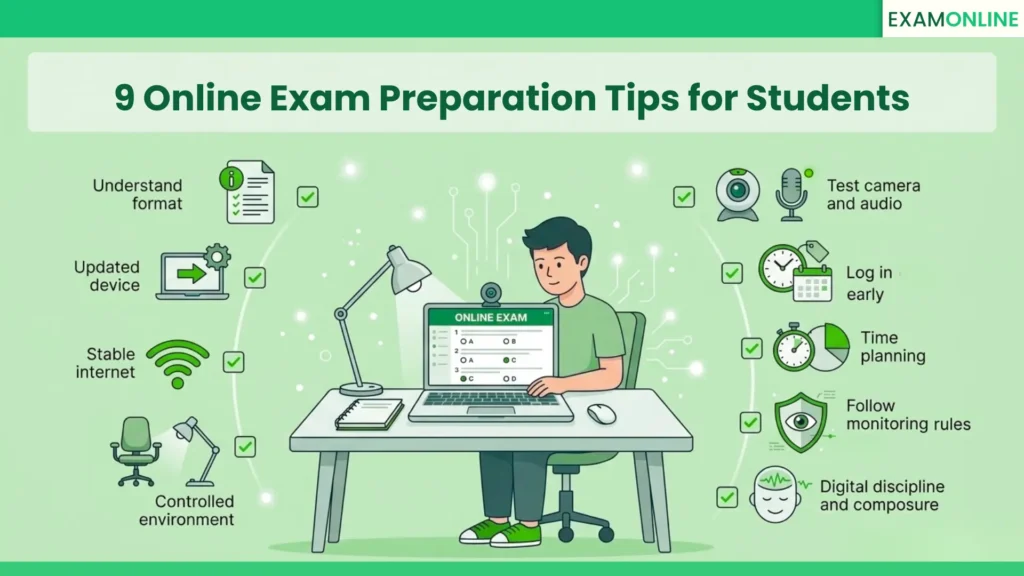 Top 9 Online Exam Preparation Tips for Students & Institutions 2 9 Online Exam Preparation Tips for Students