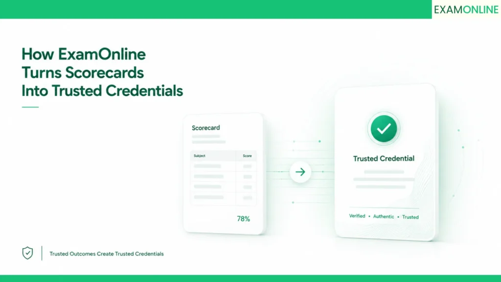 Exam Certification: From Scorecard To Credential 5 How ExamOnline Turns Scorecards Into Trusted Credentials