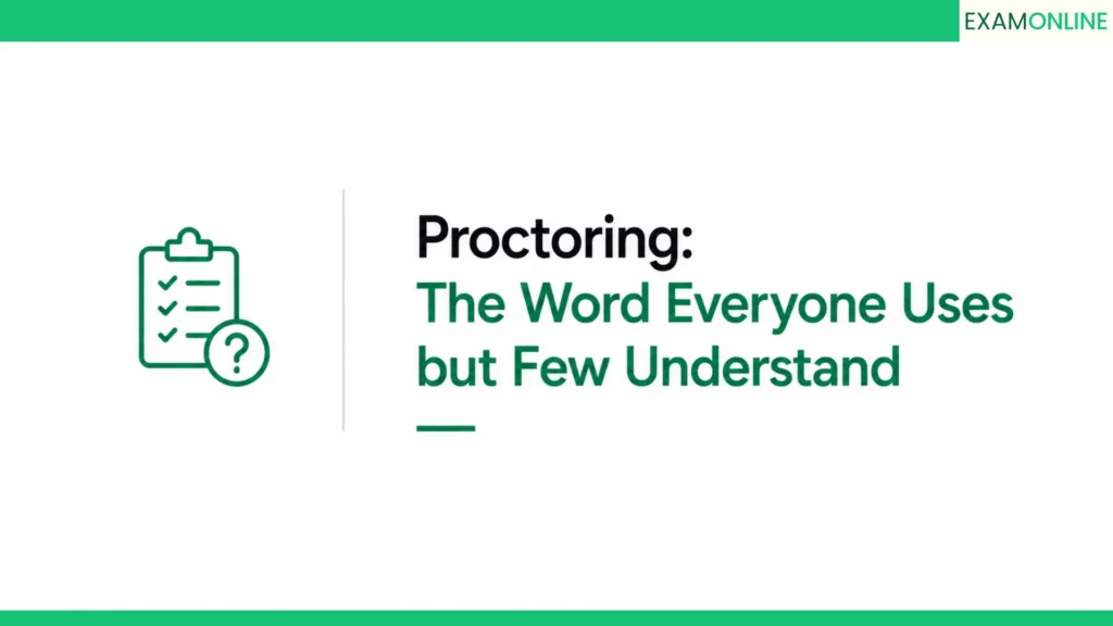 The Online Proctoring Handbook 1 Proctoring: The Word Everyone Uses but Few Understand