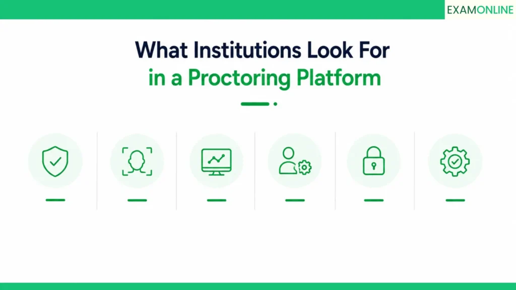 Online Exam Proctoring: A Guide for Institutions 5 What institutions look for in a proctoring platform