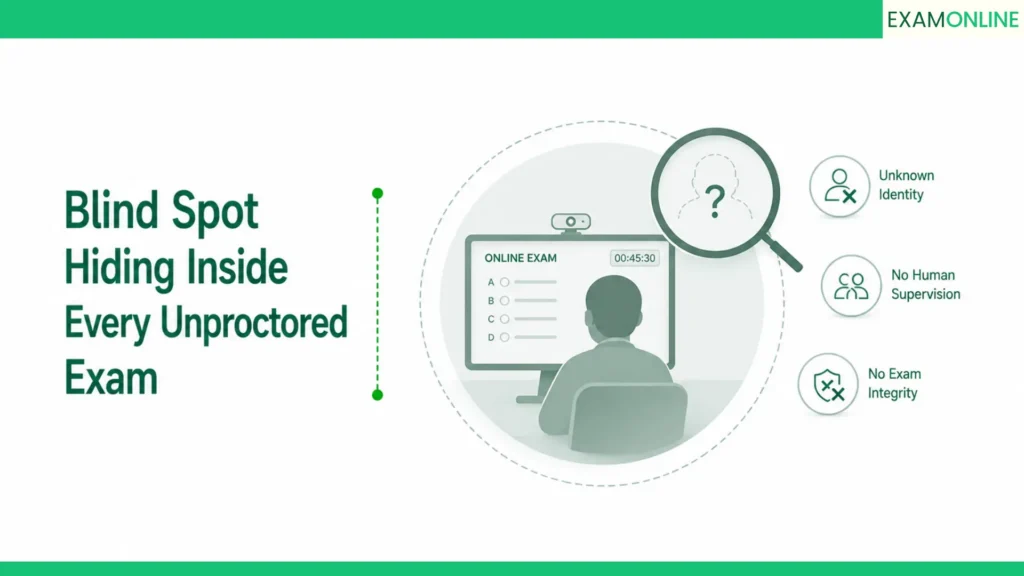AI Proctoring Closes Online Assessment Blind Spots 1 the blind spot hiding inside every unproctored exam
